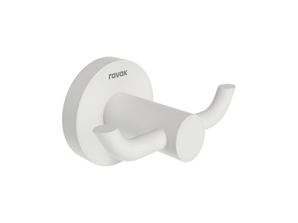 Гачок для ванної Ravak Kona KN 100 подвійний матовий білий X07P1313