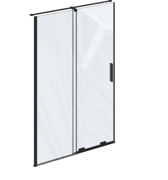 Душові двері Ravak Roll RODP 2-110 розсувна профіль чорний скло transparent X08VD0300Z1