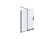 Шторка для ванни Ravak Roll ROVS 2-100 100х150 см профіль чорний прозоре скло X786A0300Z1