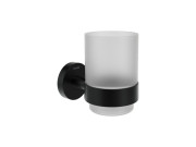 Склянка для зубних щіток Ravak Kona KN 210 з держателем чорний матовий X07P1309