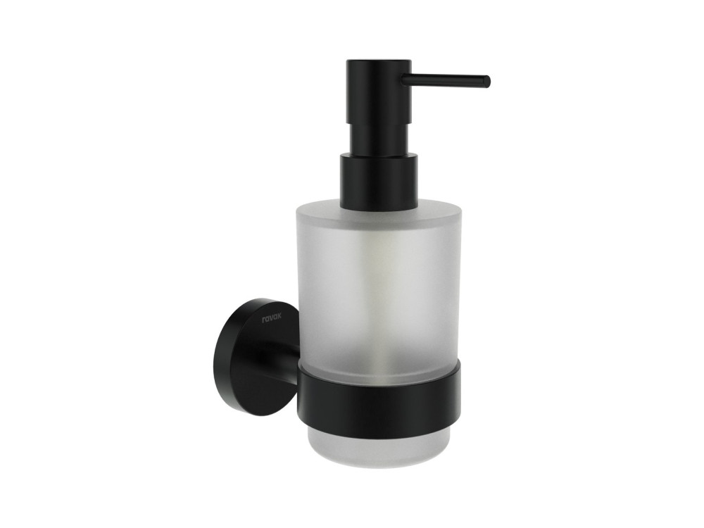 Диспенсер для жидкого мыла Ravak Kona KN 231 с держателем черный матовый X07P1310