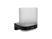 Склянка для зубних щіток Ravak Chrome II CR II 210 з тримачем чорний матовий X07P1377