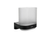 Склянка для зубних щіток Ravak Chrome II CR II 210 з тримачем чорний матовий X07P1377