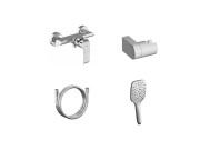 Змішувач для душу Ravak Flat з душовим гарнітуром хром глянсовий X07S115