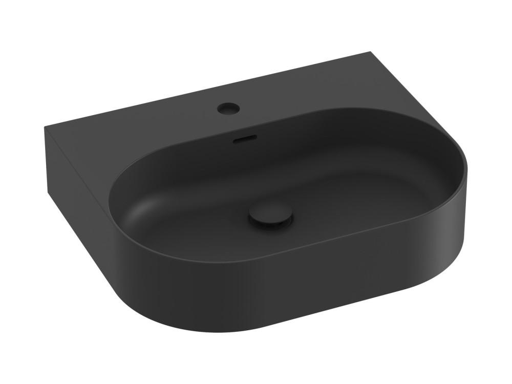 Раковина для ванної Ravak Ceramic Slim Wall O 55,3 х45, 2 см кераміка матовий чорний XJX0D155003
