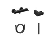 Змішувач для душу Ravak Espirit з душовим гарнітуром матовий чорний X07S130