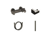 Змішувач для ванної кімнати Ravak Eleganta з душовим гарнітуром графіт матовий X07S136