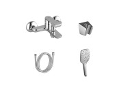 Змішувач для ванної кімнати Ravak Classic з душовим гарнітуром хром X07S117