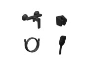 Смеситель для душа Ravak Life с душевым гарнитуром матовый черный X07S112