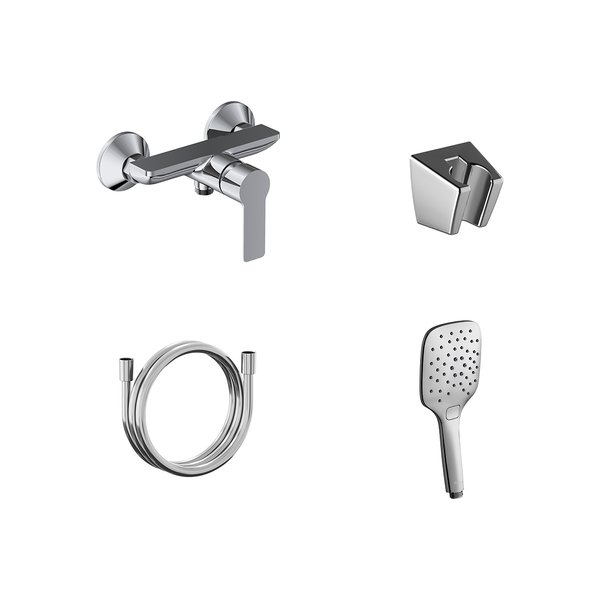 Смеситель для душа Ravak Solar SL 032 с душевым гарнитуром хром глянцевый X07S107