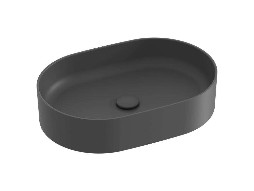 Раковина для ванной Ravak Ceramic Slim O 55х37 см керамика антрацит XJX03155000