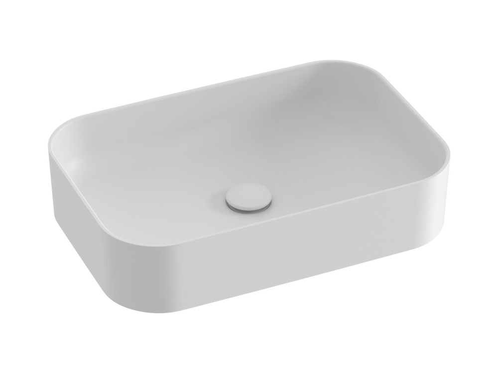 Раковина для ванної кімнати Ravak Ceramic Slim R 55х37 см кераміка матовий білий XJX0E155004