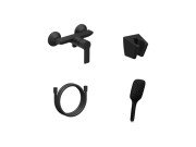 Смеситель для душа Ravak Solar SL 032 с душевым гарнитуром матовый черный X07S108