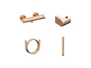 Смеситель для душа Ravak Espirit с душевым гарнитуром матовое розовое золото X07S132