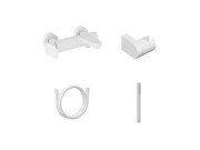 Смеситель для ванной Ravak Eleganta с душевым гарнитуром матовый белый X07S134