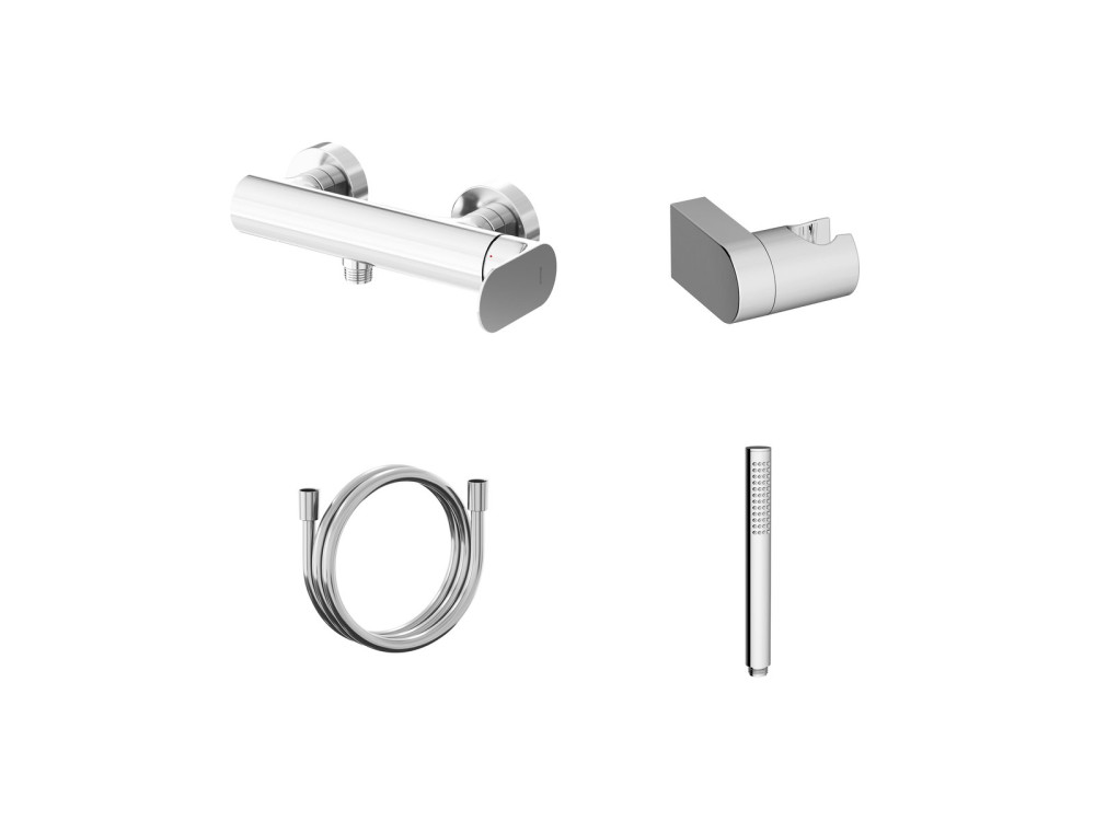 Смеситель для душа Ravak Eleganta с душевым гарнитуром хром глянцевый X07S138