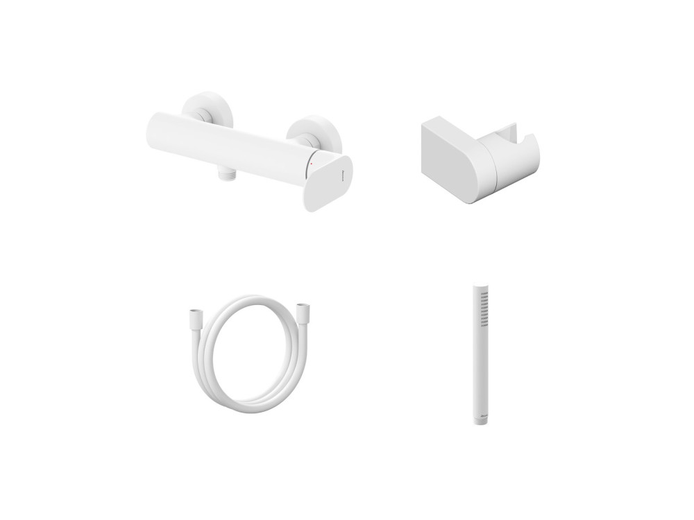 Смеситель для душа Ravak Eleganta с душевым гарнитуром матовый белый X07S139