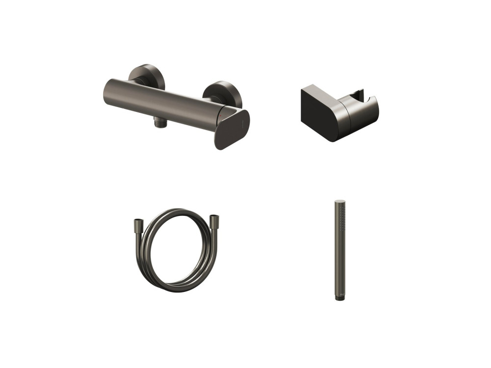 Смеситель для душа Ravak Eleganta с душевым гарнитуром графит матовый X07S141