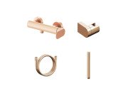 Змішувач для душу Ravak Eleganta із душовим гарнітуром матове рожеве золото X07S142