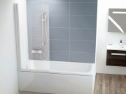 Шторка для ванны Ravak CVS1 80х150 см левостороння профиль матовый белый прозрачное стекло 7QL40E00Z1