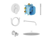 Душевая система скрытого монтажа Ravak Spring с верхним душем матовый белый X070897