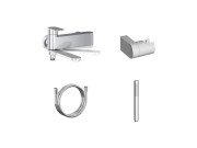 Смеситель для ванной Ravak Chrome II с душевым гарнитуром хром глянцевый X07S119