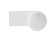 Раковина для ванной Ravak ARC 82,8х43,6 см полка слева литой мрамор белый XJXL1283000