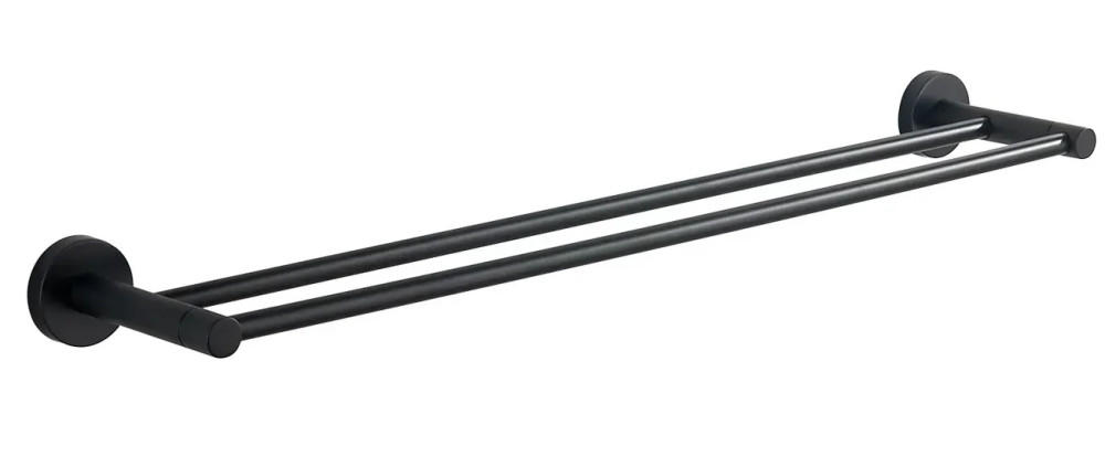 Тримач для рушників VBI Venus подвійний нержавіюча сталь чорний VBI-040008BL