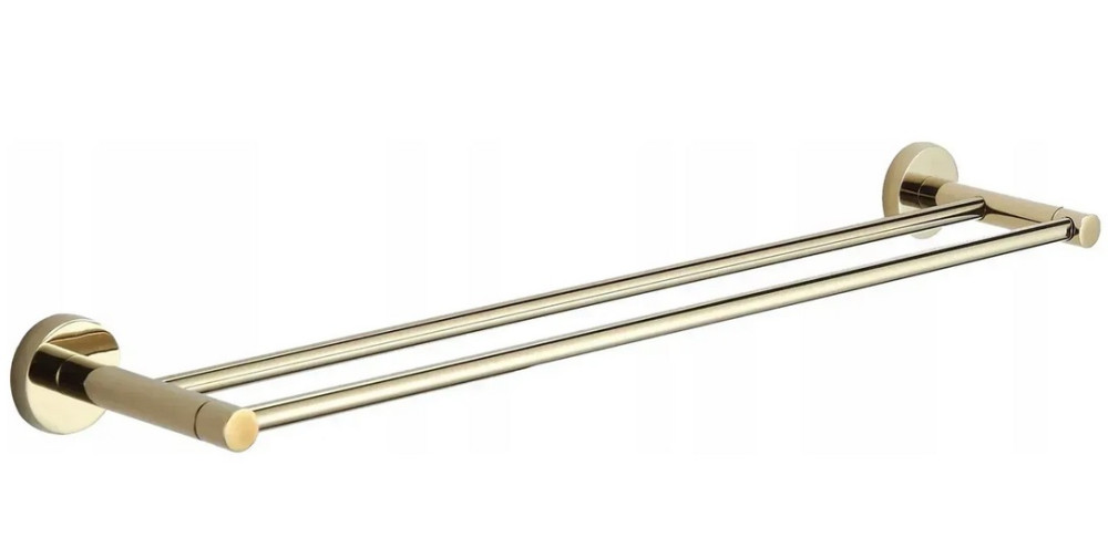 Держатель для полотенец VBI Venus двойной нержавеющая сталь золото VBI-040008GL