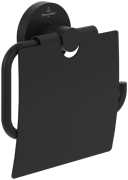 Держатель для туалетной бумаги Villeroy & Boch Elements - Tender с крышкой матовый черный TVA151013000K5