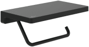 Держатель для туалетной бумаги Villeroy & Boch Elements - Striking с полкой матовый черный TVA152023000K5