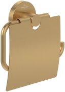 Держатель для туалетной бумаги Villeroy & Boch Elements - Tender с крышкой матовое золото TVA15101300076