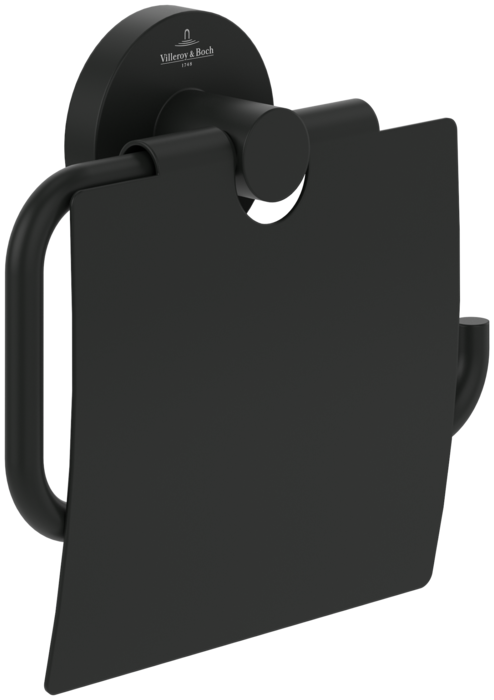 Тримач для туалетного паперу Villeroy & Boch Elements - Tender із кришкою матовий чорний TVA151013000K5
