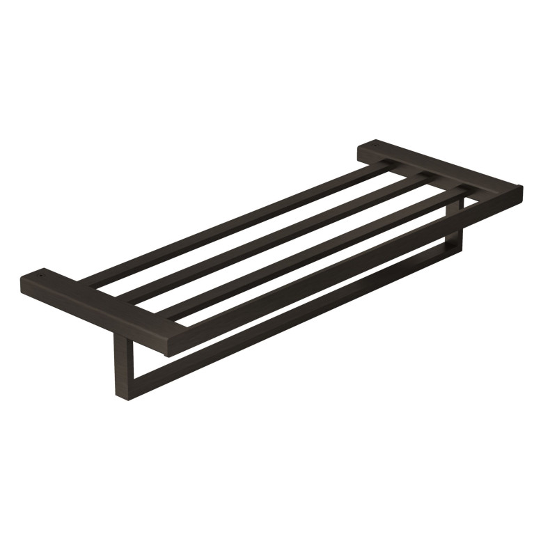 Тримач для рушників Kludi Vela C з полицею збройова сталь PVD 31989N2