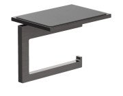 Тримач для туалетного паперу Kludi Vela C з полицею збройова сталь PVD 31971N2