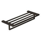 Тримач для рушників Kludi Vela C з полицею збройова сталь PVD 31989N2