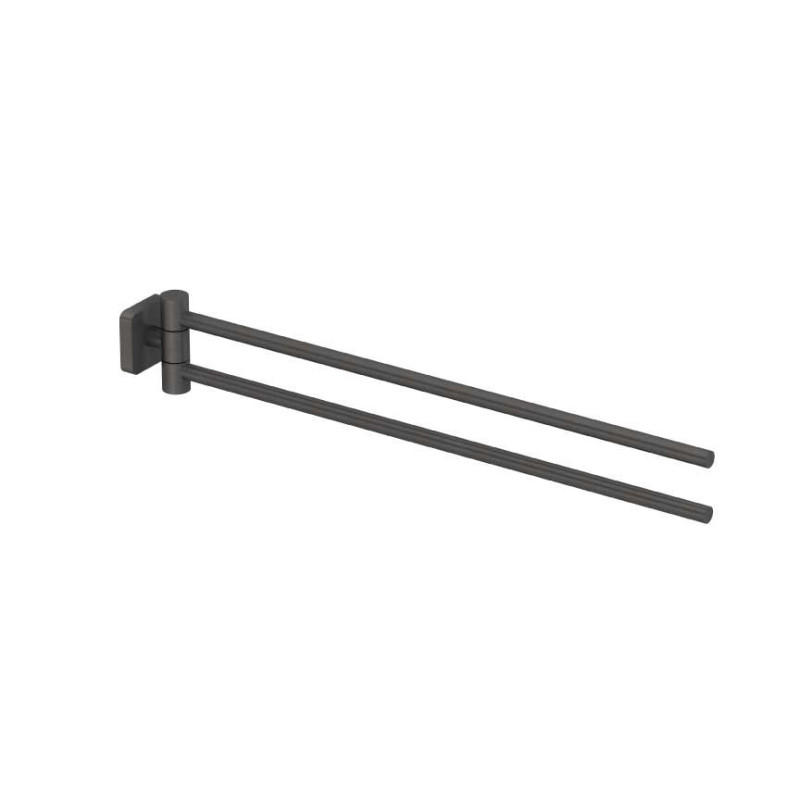 Держатель для полотенец Kludi Vela S двойной оружейная сталь PVD 25977N2
