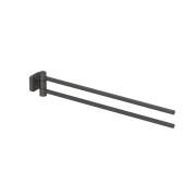 Держатель для полотенец Kludi Vela S двойной оружейная сталь PVD 25977N2