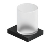 Склянка для зубних щіток Kludi Vela C з тримачем чорний матовий 3197539