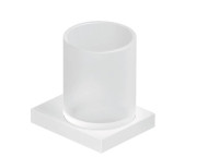 Склянка для зубних щіток Kludi Vela C з утримувачем білий матовий 3197553