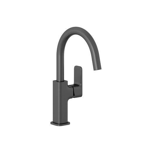 Смеситель для раковины Kludi Renon с донным клапаном оружейная сталь PVD 42027N275
