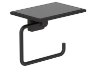 Тримач для туалетного паперу Kludi Vela S з полицею чорний матовий 2597139