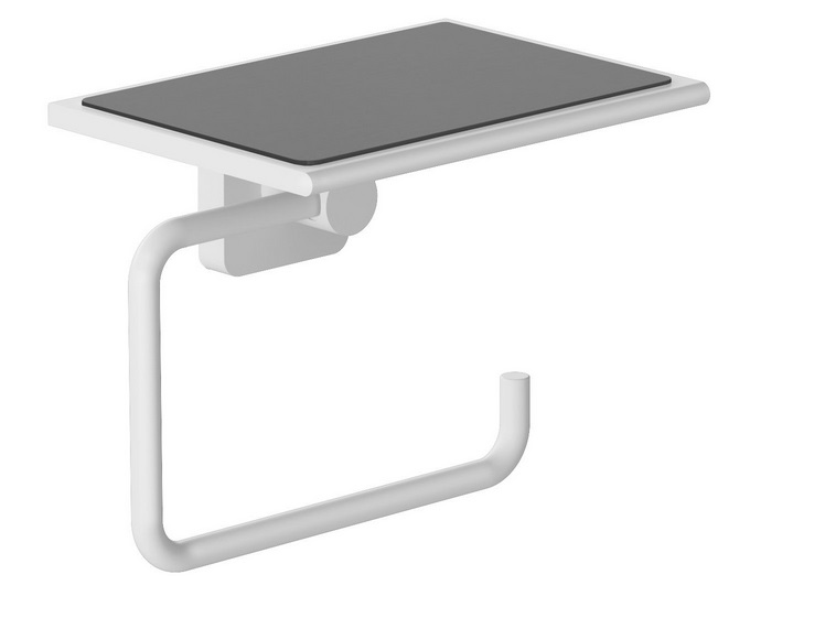 Тримач для туалетного паперу Kludi Vela S з полицею білий матовий 2597153