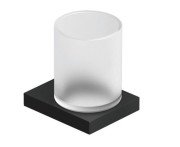 Склянка для зубних щіток Kludi Vela C з тримачем чорний матовий 3197539