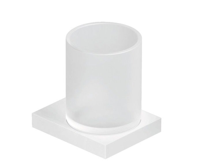 Стакан для зубных щеток Kludi Vela C с держателем белый матовый 3197553