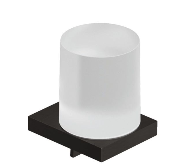 Диспенсер для жидкого мыла Kludi Vela C с держателем оружейная сталь PVD 31976N2