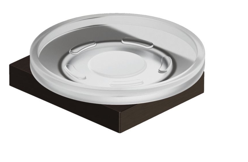 Мильниця для ванної кімнати Kludi Vela C з тримачем збройова сталь PVD 31985N2