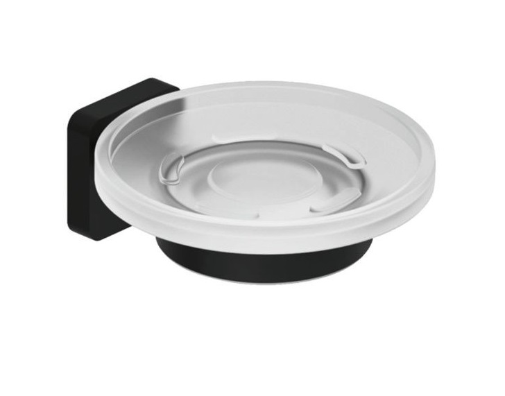 Мыльница для ванной Kludi Vela S с держателем черный матовый 2598539