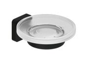 Мыльница для ванной Kludi Vela S с держателем черный матовый 2598539