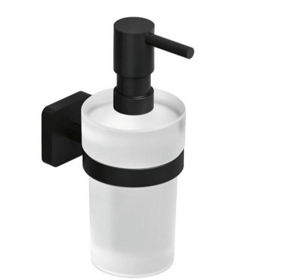 Диспенсер для жидкого мыла Kludi Vela S с держателем черный матовый 2597639